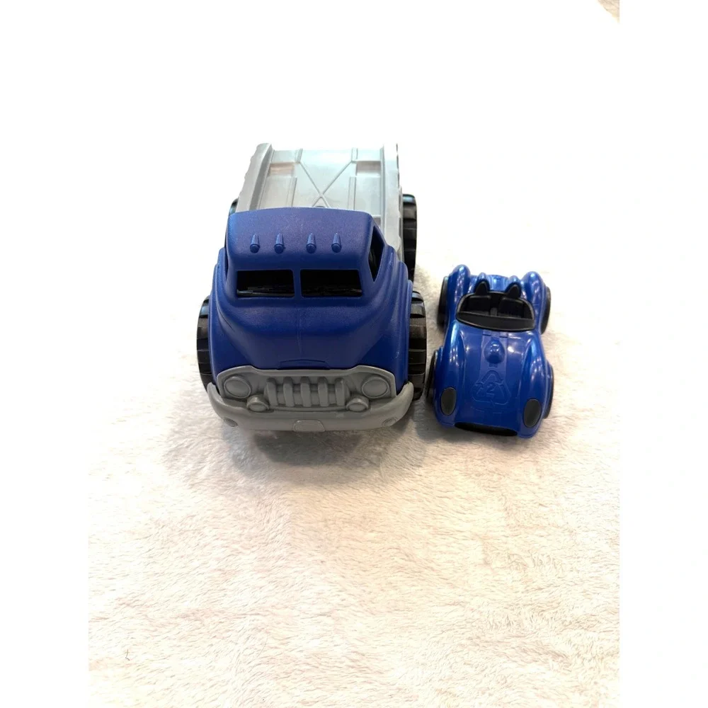 Green Toys Blue Dump Truck‎ and Race Car Set Recycled Plastic Eco Friendly USA